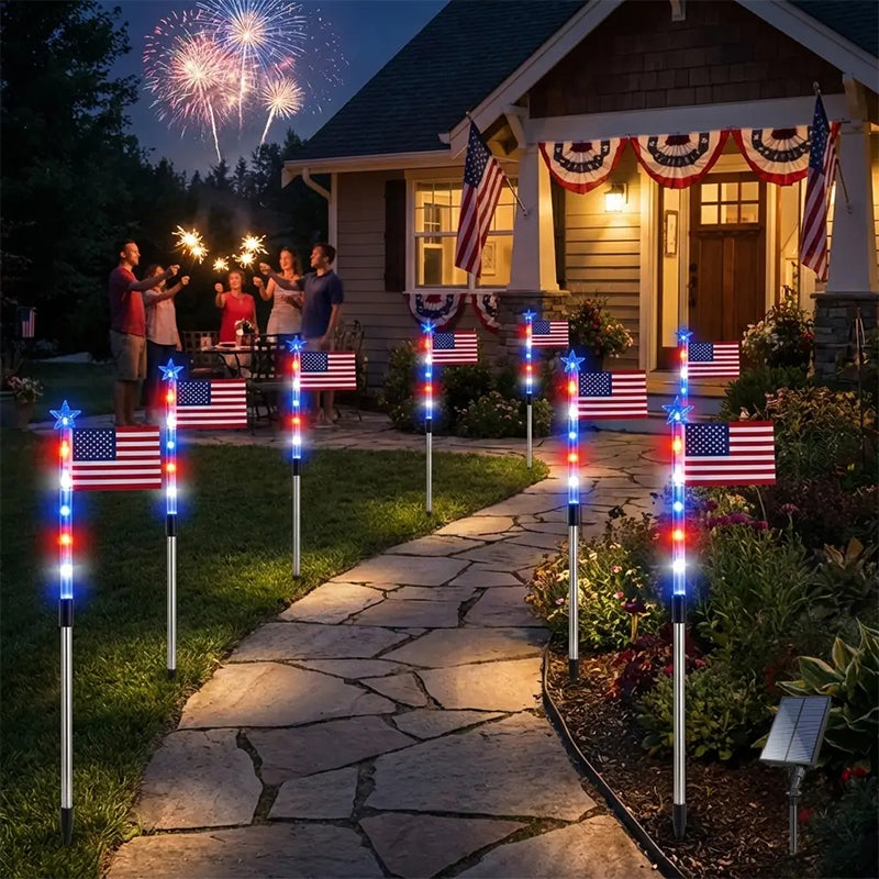 💥LAST DAY SALE 50%OFF💥🏆Outdoor Solar Flag Stake Lights