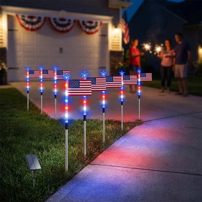 💥LAST DAY SALE 50%OFF💥🏆Outdoor Solar Flag Stake Lights