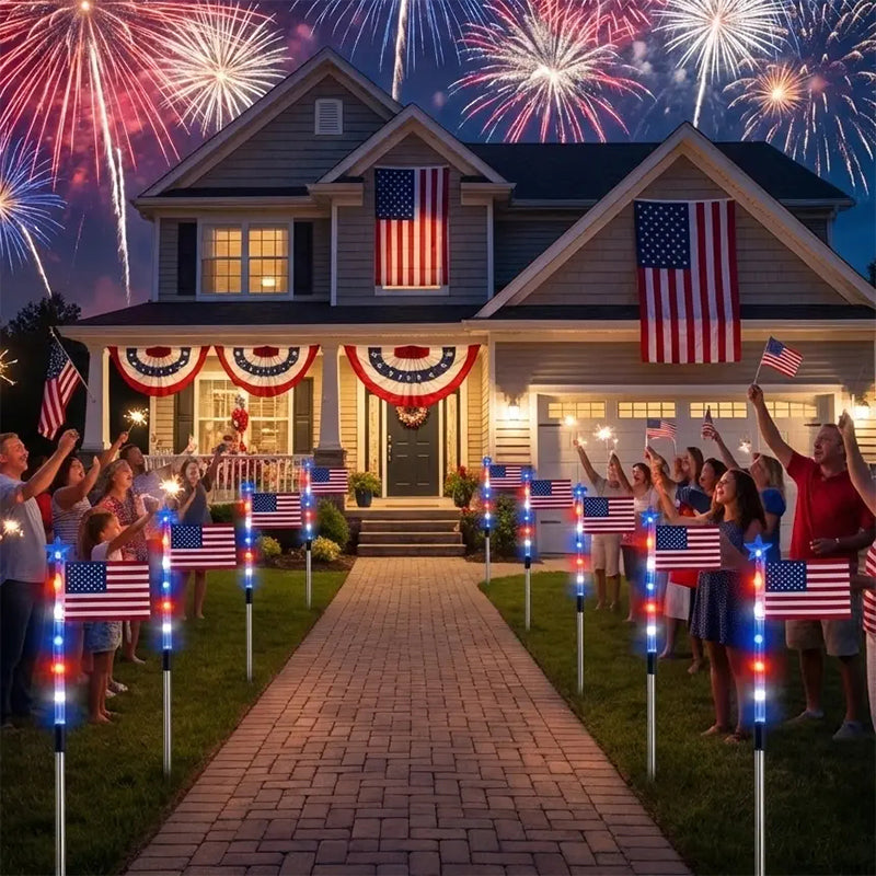 💥LAST DAY SALE 50%OFF💥🏆Outdoor Solar Flag Stake Lights