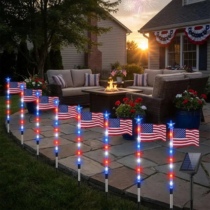 💥LAST DAY SALE 50%OFF💥🏆Outdoor Solar Flag Stake Lights