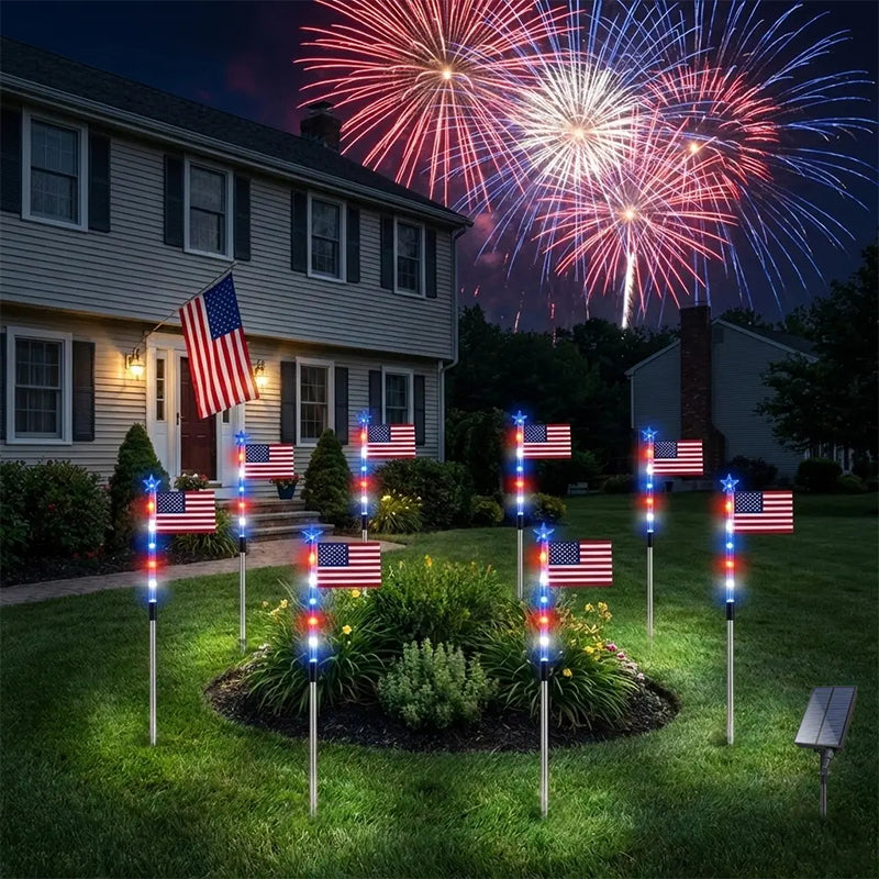 💥LAST DAY SALE 50%OFF💥🏆Outdoor Solar Flag Stake Lights