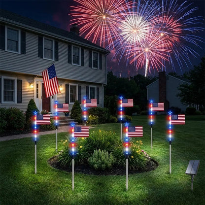 💥LAST DAY SALE 50%OFF💥🏆Outdoor Solar Flag Stake Lights