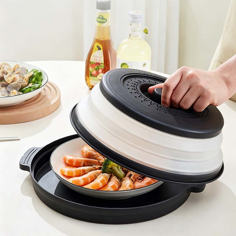 🏆 Last Day Special Price ! ✨Collapsible Microwave Cover with Base Mat💨