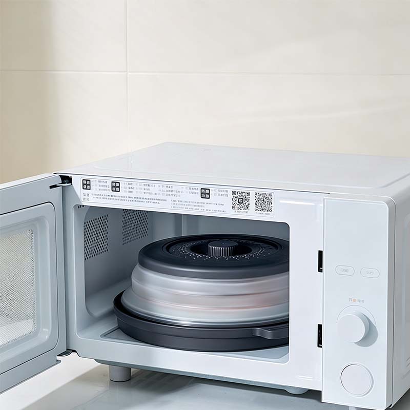 🏆 Last Day Special Price ! ✨Collapsible Microwave Cover with Base Mat💨