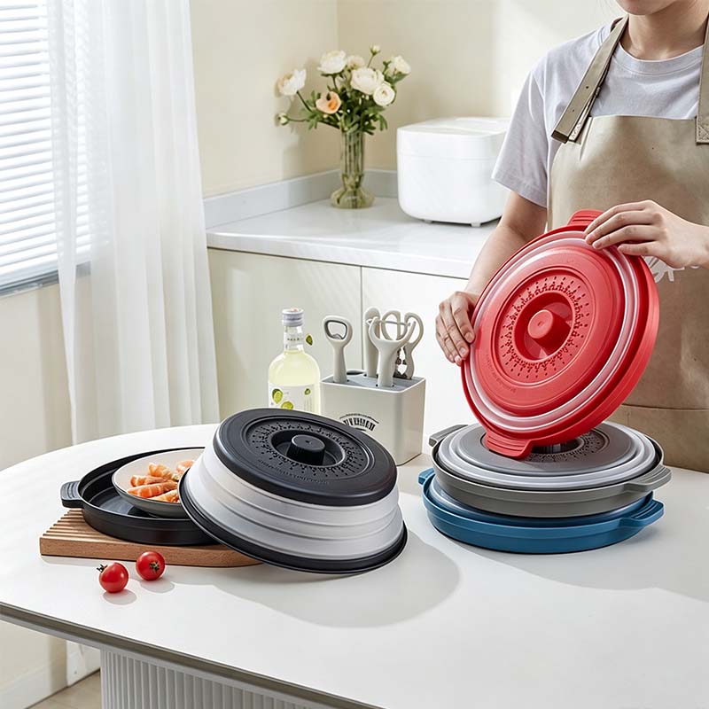 🏆 Last Day Special Price ! ✨Collapsible Microwave Cover with Base Mat💨
