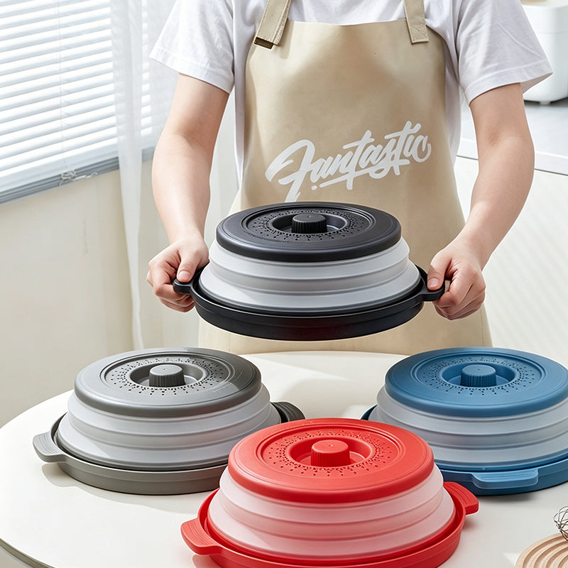 🏆 Last Day Special Price ! ✨Collapsible Microwave Cover with Base Mat💨