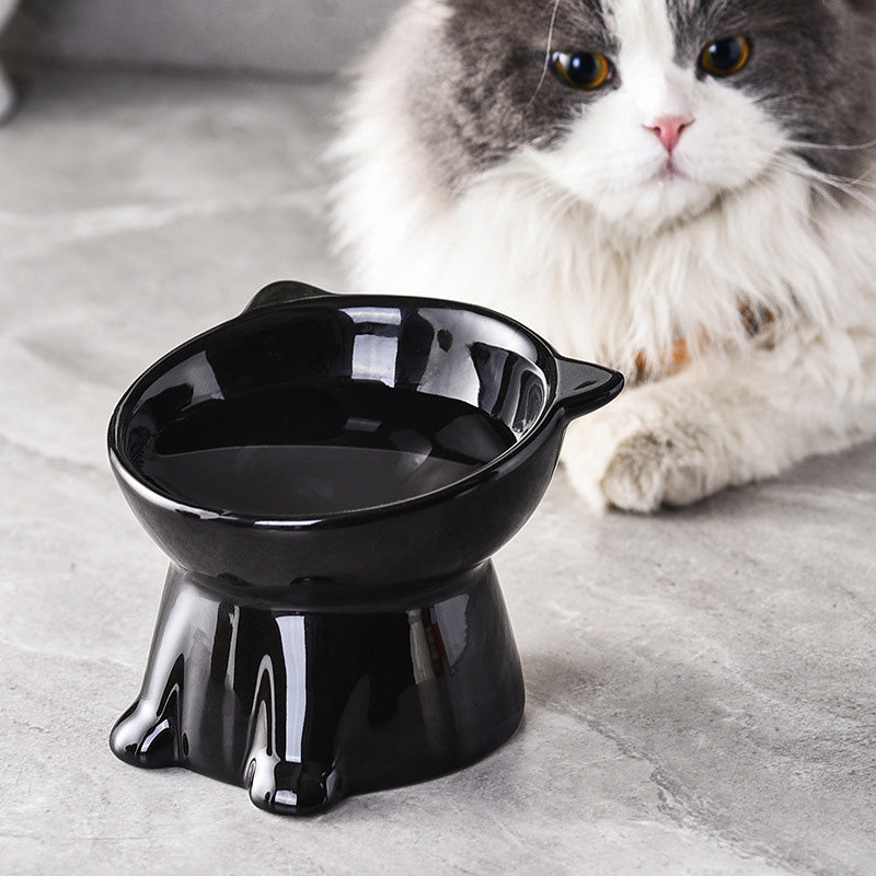 🐱 LIMITED-TIME 50% OFF! ✨ Ergonomic Elevated Cat Bowl – 15° Tilt, Ceramic, Anti-Ti