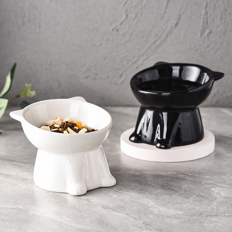 🐱 LIMITED-TIME 50% OFF! ✨ Ergonomic Elevated Cat Bowl – 15° Tilt, Ceramic, Anti-Ti