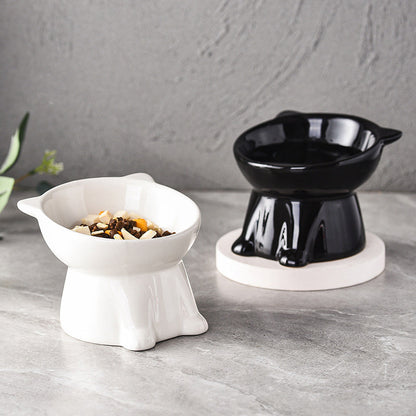 🐱 LIMITED-TIME 50% OFF! ✨ Ergonomic Elevated Cat Bowl – 15° Tilt, Ceramic, Anti-Ti