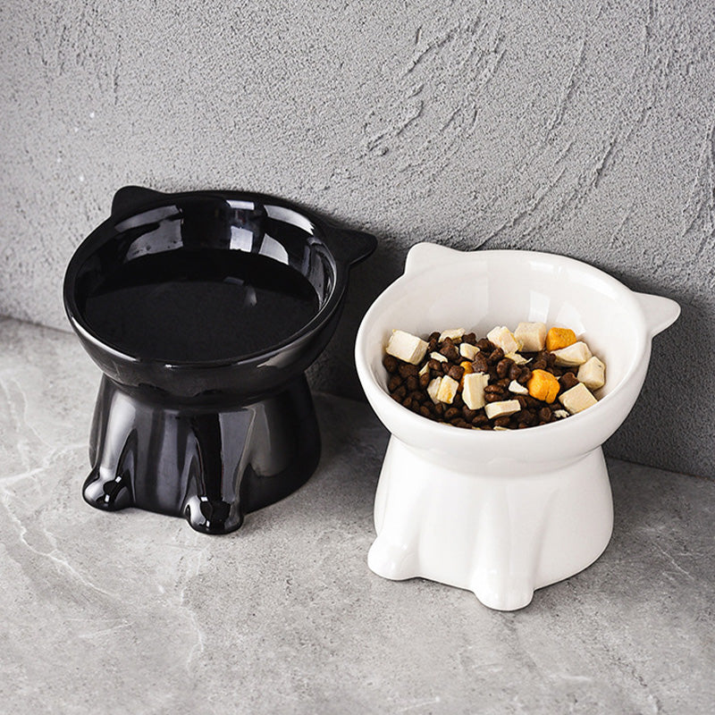 🐱 LIMITED-TIME 50% OFF! ✨ Ergonomic Elevated Cat Bowl – 15° Tilt, Ceramic, Anti-Ti