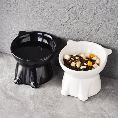 🐱 LIMITED-TIME 50% OFF! ✨ Ergonomic Elevated Cat Bowl – 15° Tilt, Ceramic, Anti-Ti