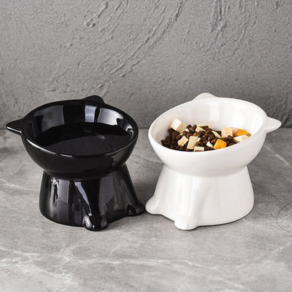 🐱 LIMITED-TIME 50% OFF! ✨ Ergonomic Elevated Cat Bowl – 15° Tilt, Ceramic, Anti-Ti