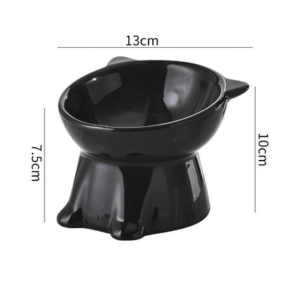 🐱 LIMITED-TIME 50% OFF! ✨ Ergonomic Elevated Cat Bowl – 15° Tilt, Ceramic, Anti-Ti