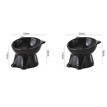 🐱 LIMITED-TIME 50% OFF! ✨ Ergonomic Elevated Cat Bowl – 15° Tilt, Ceramic, Anti-Ti
