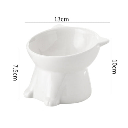 🐱 LIMITED-TIME 50% OFF! ✨ Ergonomic Elevated Cat Bowl – 15° Tilt, Ceramic, Anti-Ti