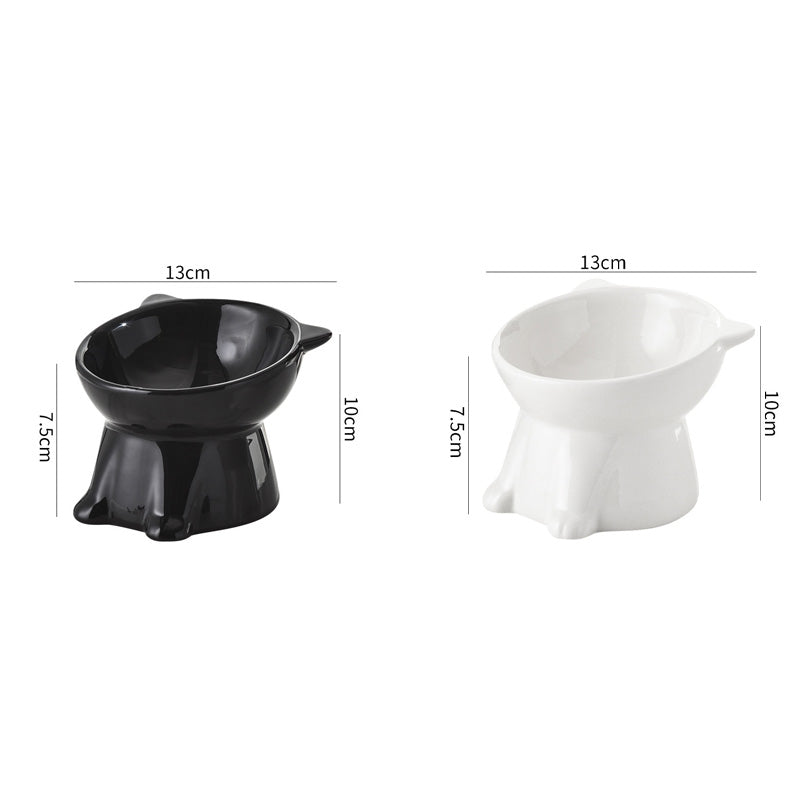 🐱 LIMITED-TIME 50% OFF! ✨ Ergonomic Elevated Cat Bowl – 15° Tilt, Ceramic, Anti-Ti