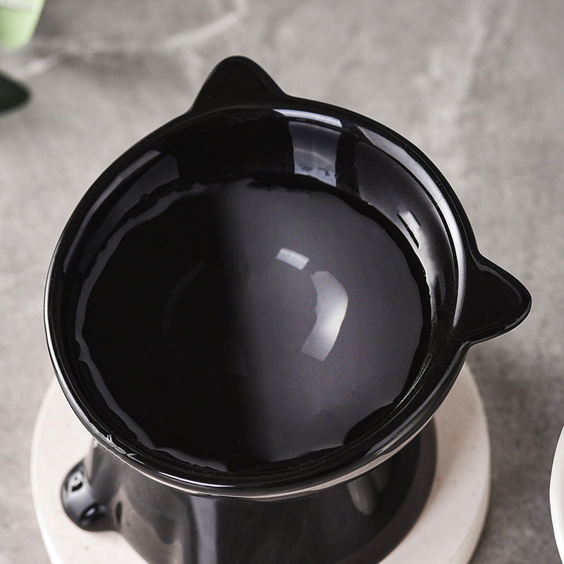 🐱 LIMITED-TIME 50% OFF! ✨ Ergonomic Elevated Cat Bowl – 15° Tilt, Ceramic, Anti-Ti