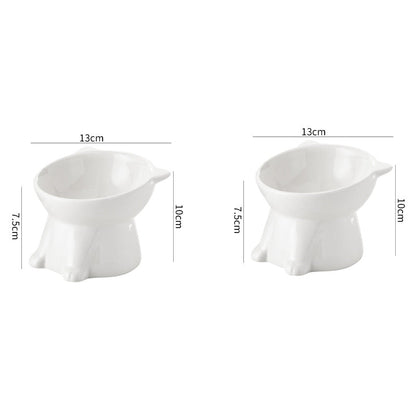 🐱 LIMITED-TIME 50% OFF! ✨ Ergonomic Elevated Cat Bowl – 15° Tilt, Ceramic, Anti-Ti