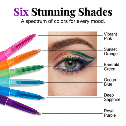 🌈BUY 1 GET 1 FREE✨💖Colorful Smudge-Proof Glitter Eyeliner Pencil